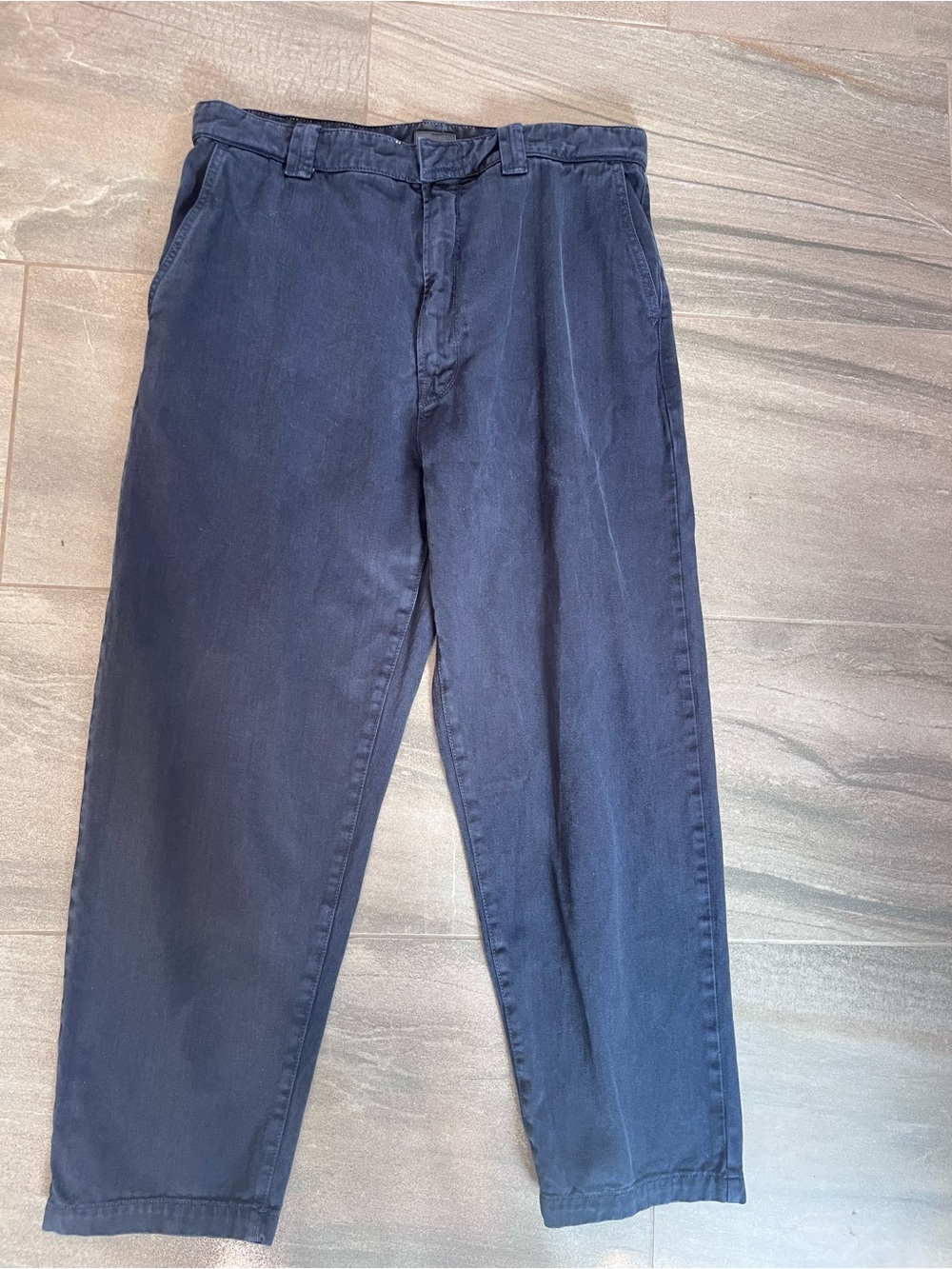 MOTHER Navy Blue “The Punk 76 Ankle” Chino Pants Trousers Cropped Pant